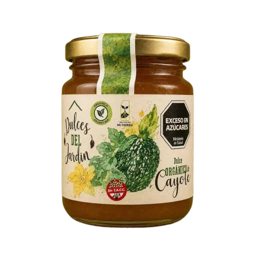 MERMELADA CAYOTE ORGANICO  | DULCES DEL JARDIN x210g