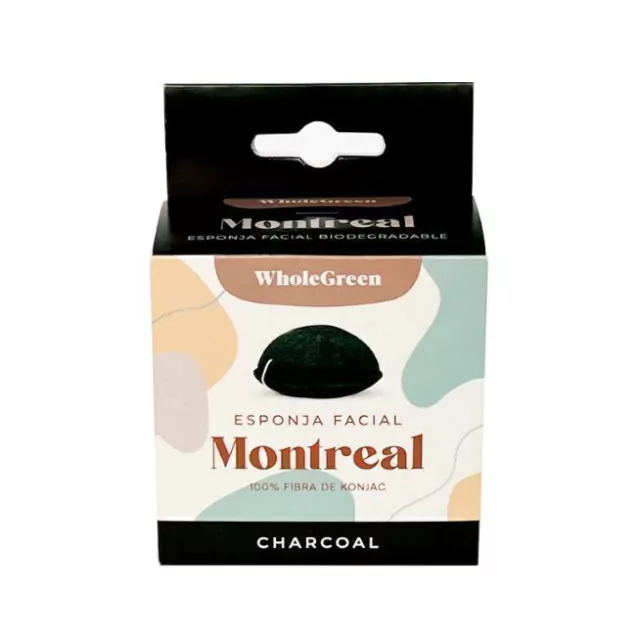 ESPONJA "CHARCOAL CARBON ACTIVADO" KONJAC - WHOLE GREEN x 1