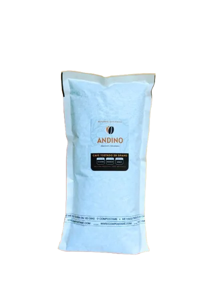 CAFÉ TOSTADO EN GRANOS | ANDINO x 500g (Envase compostable)