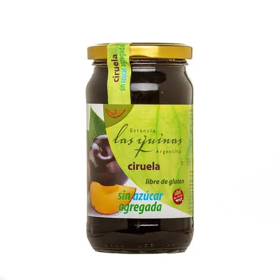MERMELADA CIRUELA S/AZUCAR (c/mosto de uva organico)| LAS QUINAS x 420gr.