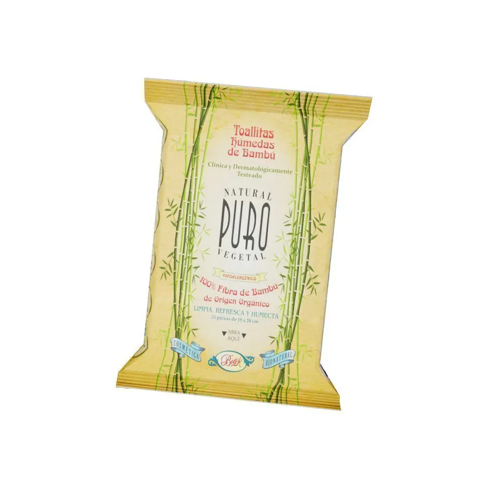 TOALLITAS HIPOALERGENICAS DE BAMBU  | BIOTERRA x20u.