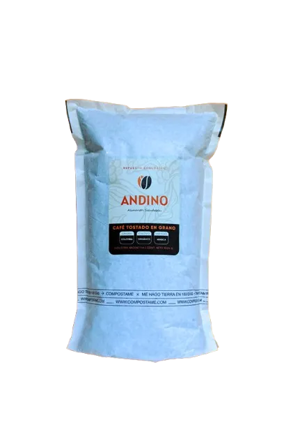 CAFÉ TOSTADO EN GRANOS | ANDINO x 1 Kilo (Envase compostable)