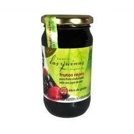 MERMELADA FRUTOS ROJOS S/AZUCAR (c/mosto de uva organico)| LAS QUINAS x 420gr.