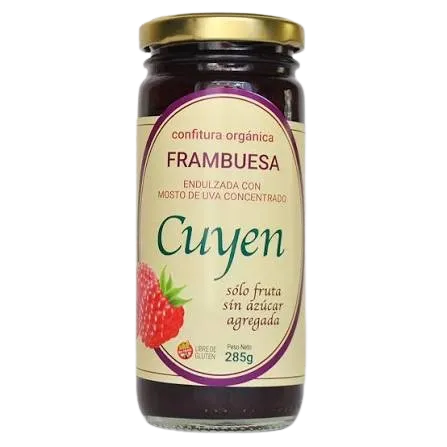 CONFITURA ORGANICA FRAMBUESA "Endulzada con mosto de Uva" | CUYEN x 285g