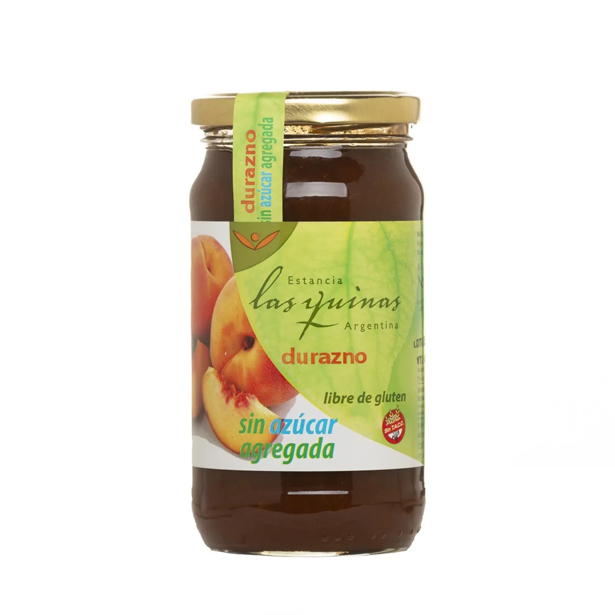 MERMELADA DURAZNO S/AZUCAR (c/mosto de uva organico)| LAS QUINAS x 420gr.