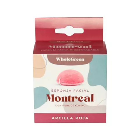 ESPONJA "ARCILLA ROJA" KONJAC - WHOLE GREEN x 1