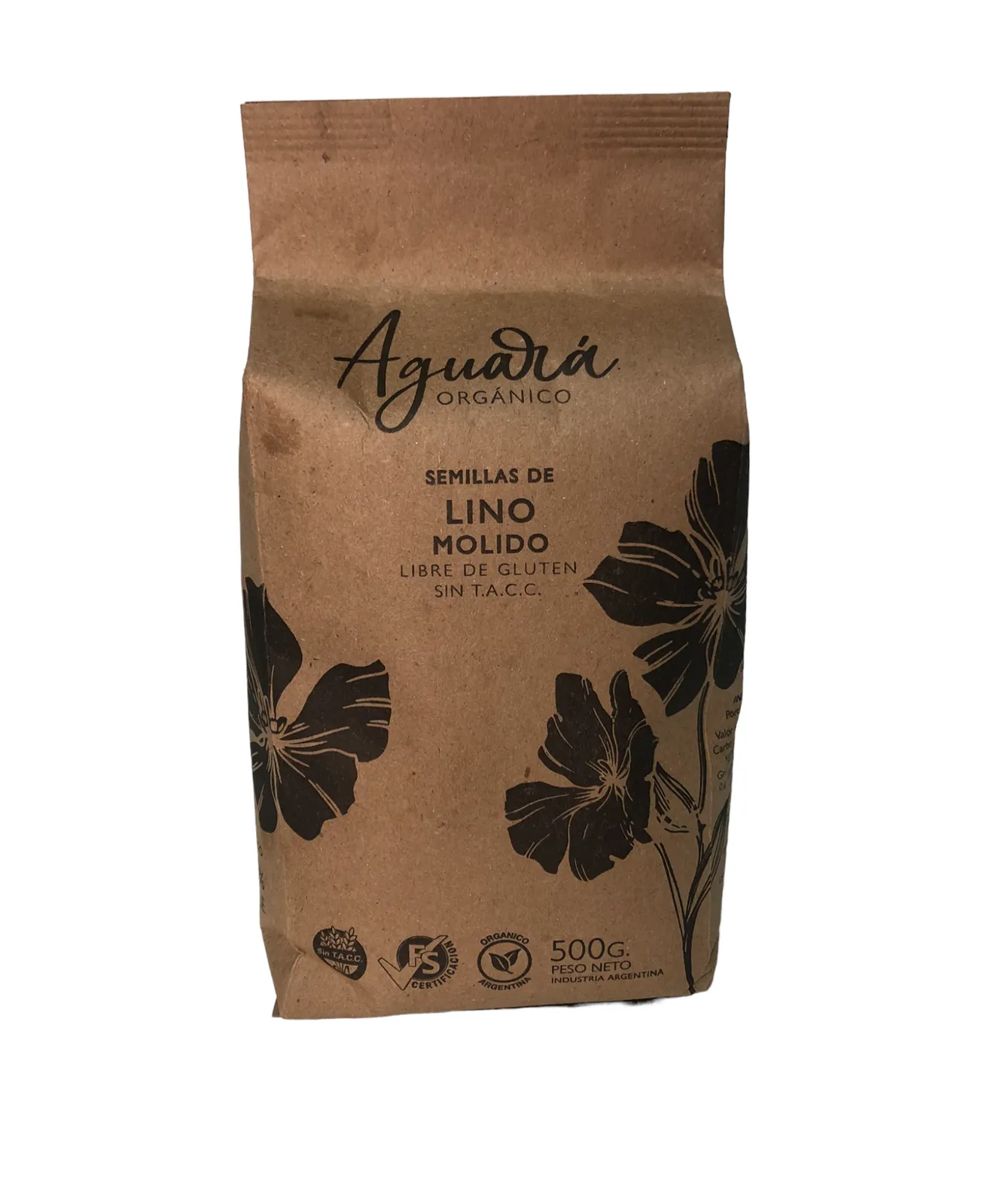 SEMILLAS DE LINO MARRON "MOLIDO" ORGANICO | AGUARA x500G