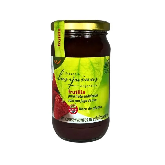 MERMELADA FRUTILLA S/AZUCAR (c/mosto de uva organico) | LAS QUINAS x 420gr.